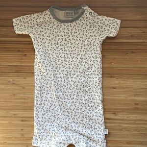 Wheat 12 month anchor short bodysuit